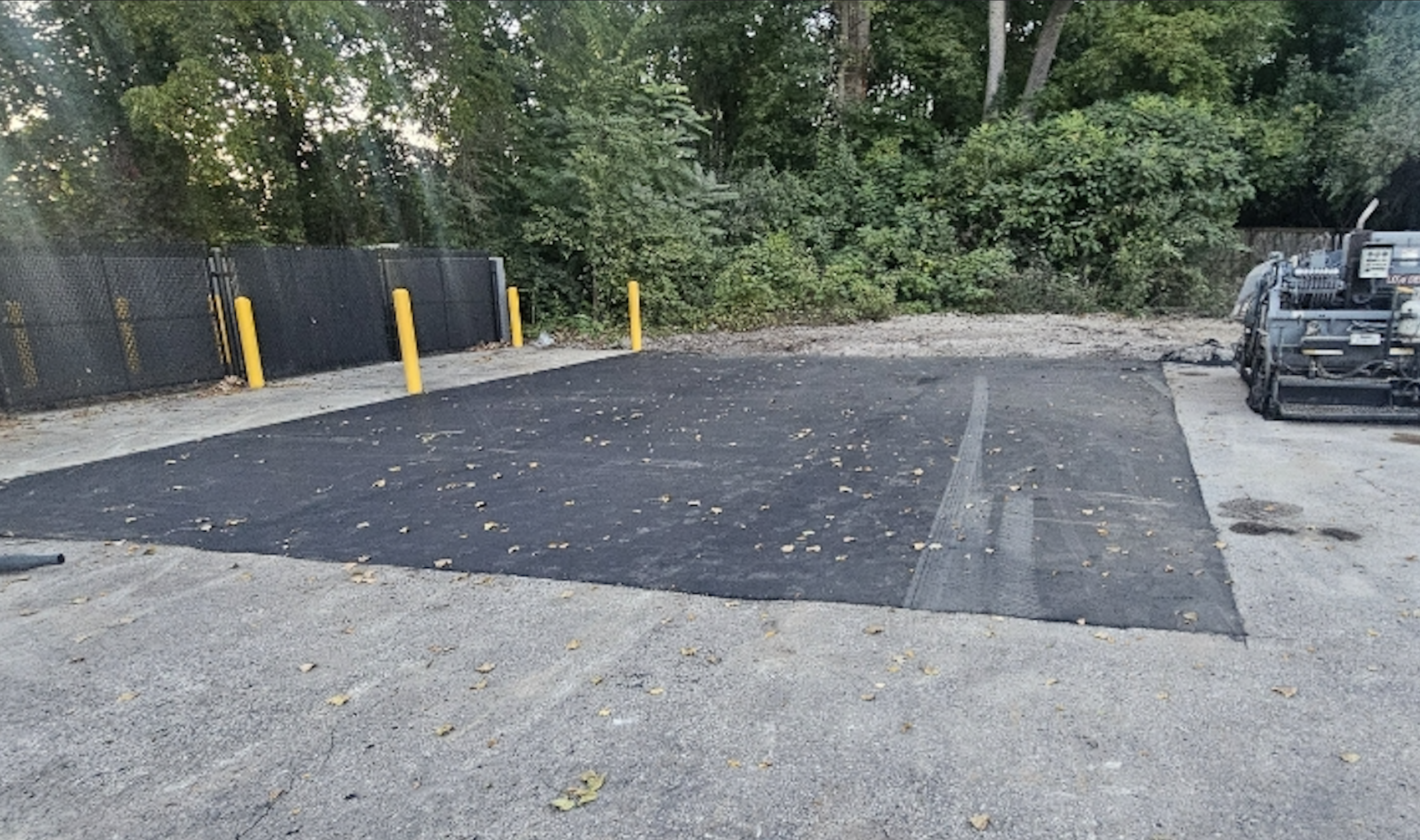 Commercial asphalt patch repair in parking lot